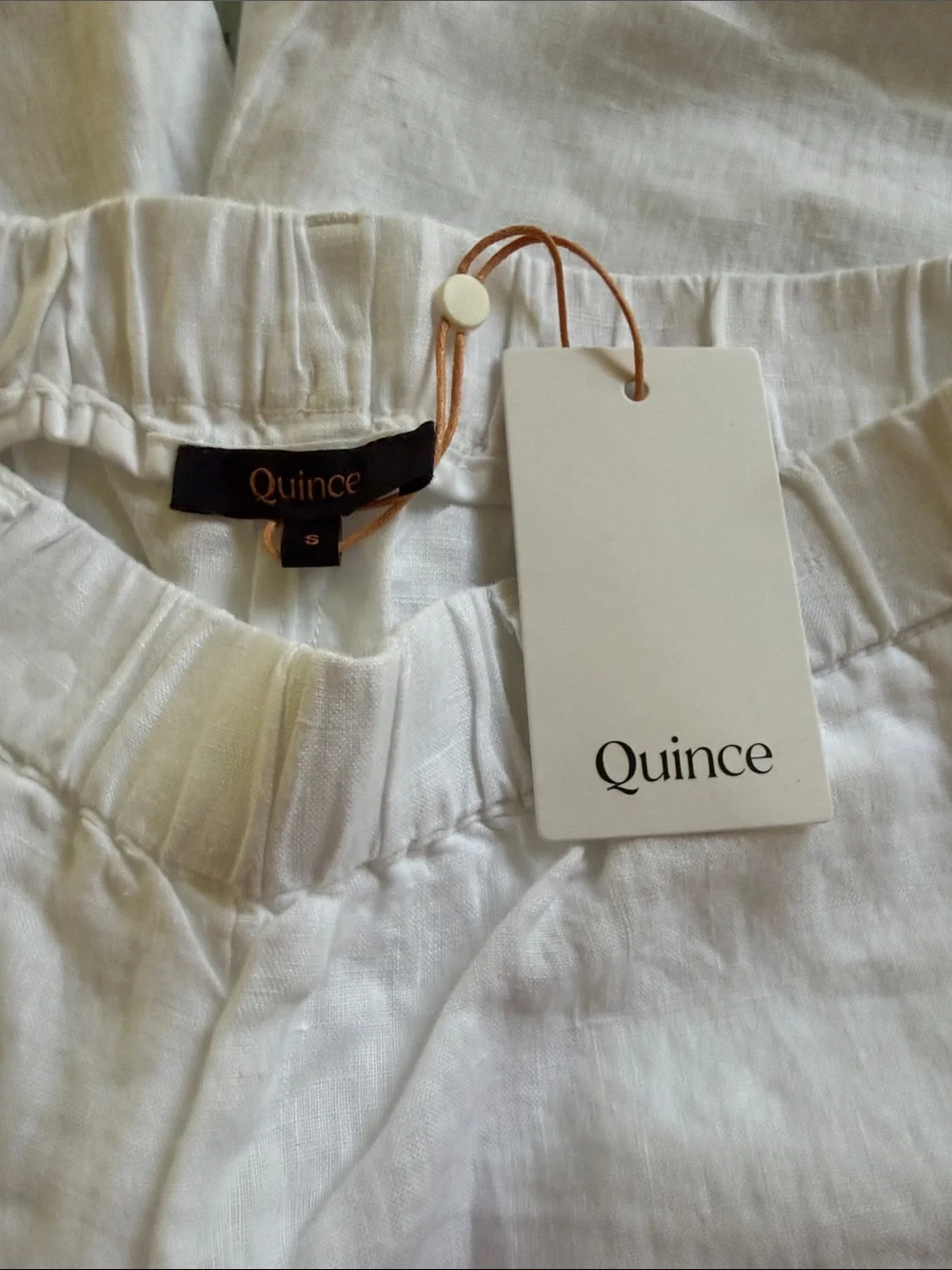 Quince 100% European Linen Pants NWT White Size Small